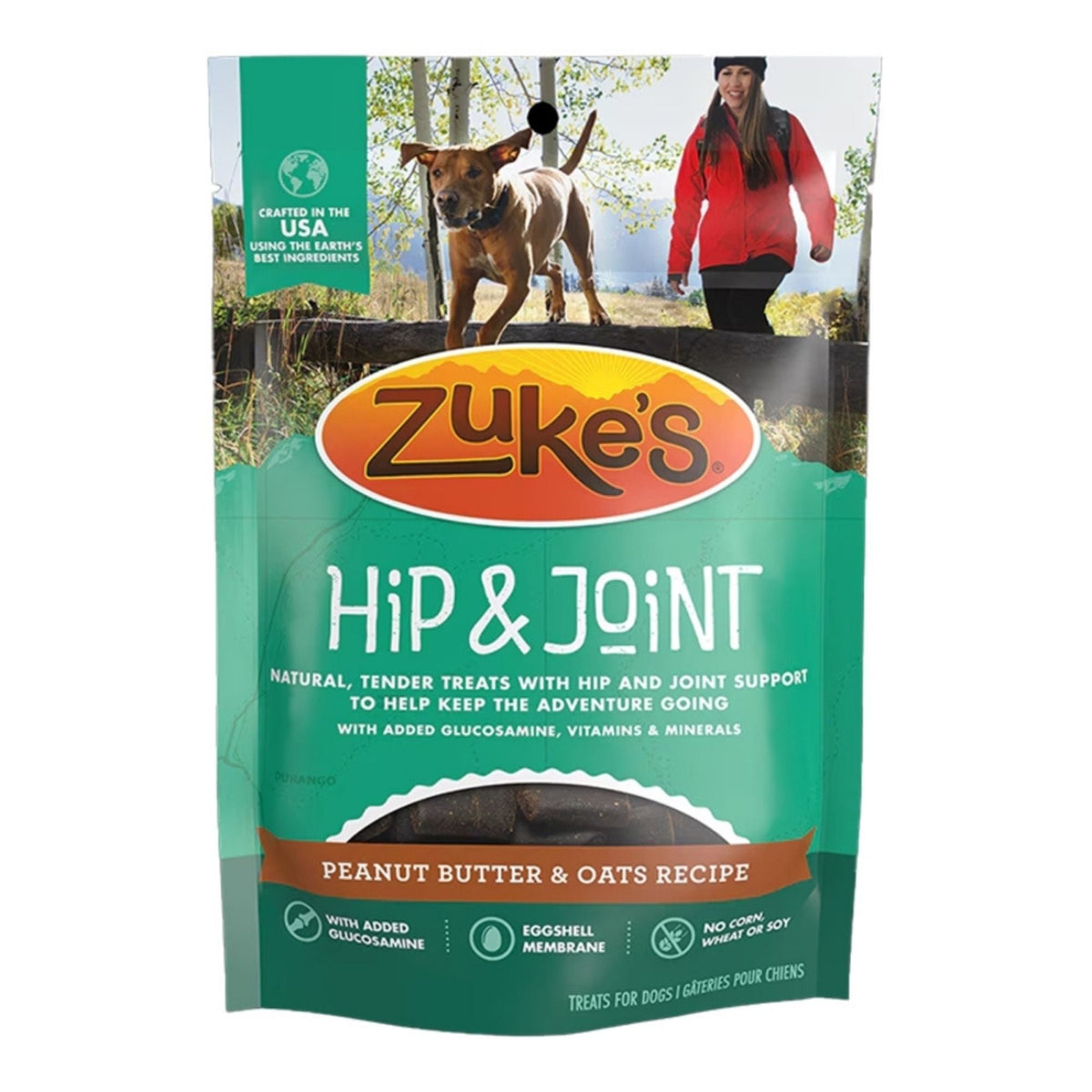 Zuke's Dog Hip & Joint Peanut Butter & Oats Recipe Treats 1Lb