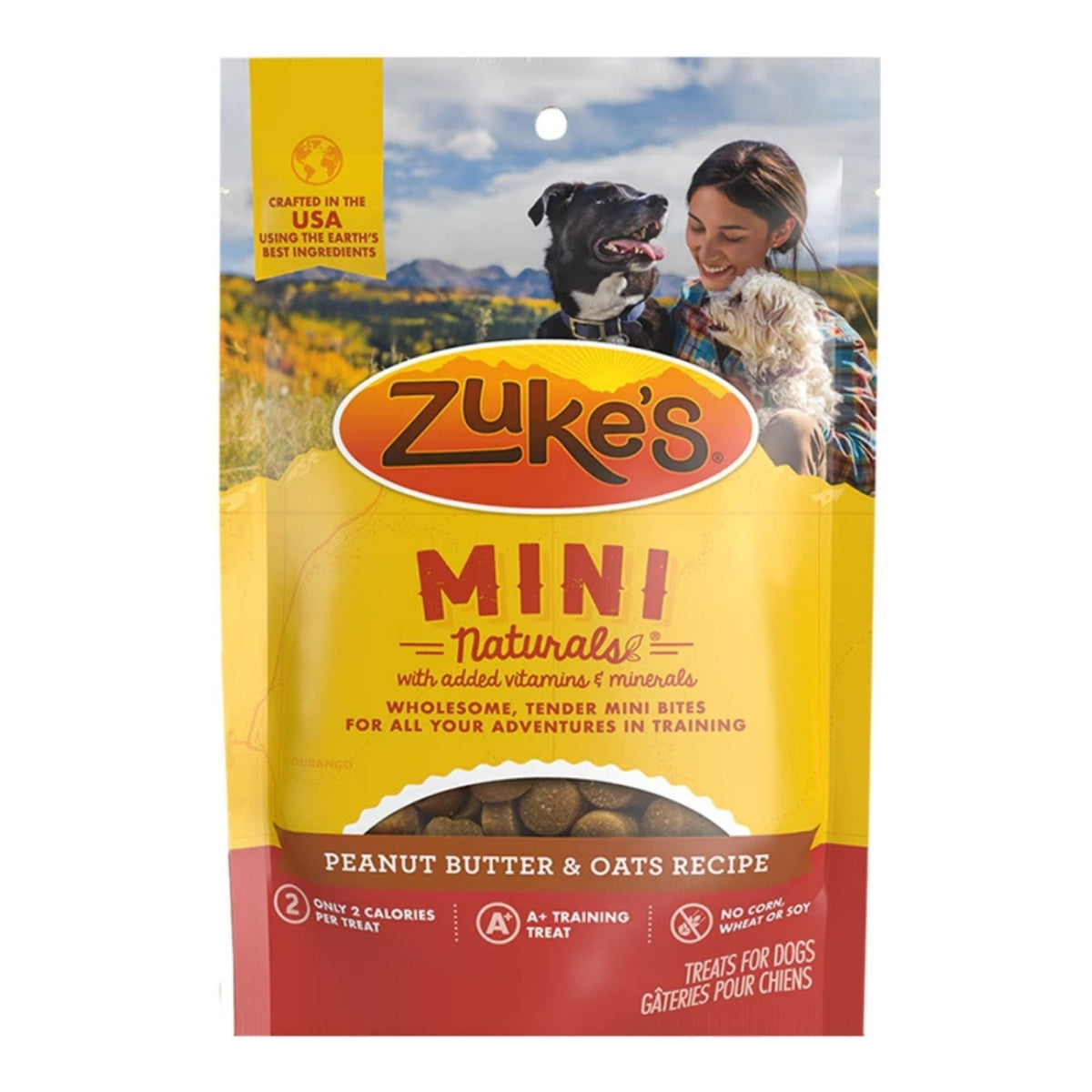 Zuke's Dog Mini Naturals Peanut Butter Recipe Treats Oats 6oz.