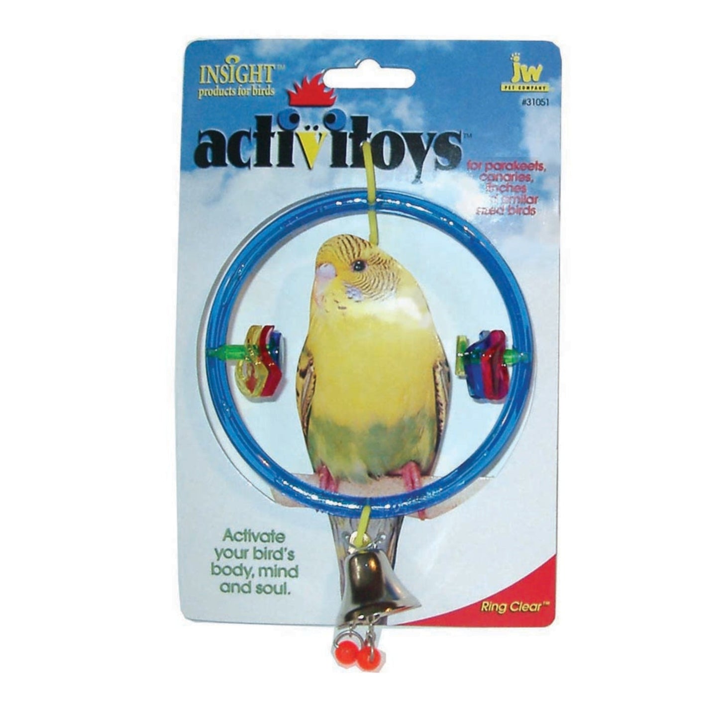 JW Pet ActiviToy Ring Clear Bird Toy Multi-Color 1ea/SM/MD