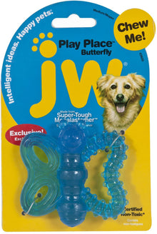 JW PlayPlace Butterfly Teether Dog Toy Medium