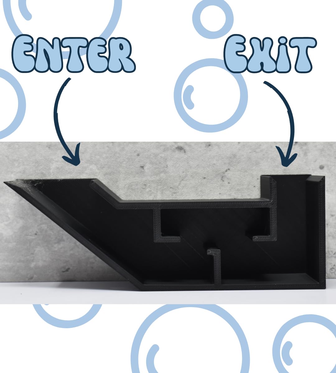 Chatelet Aquarium Underground Tunnel | Fish & Shrimp Hideout for Aquariums | Unique Underground Viewing Tunnel | Made in USA (Black)