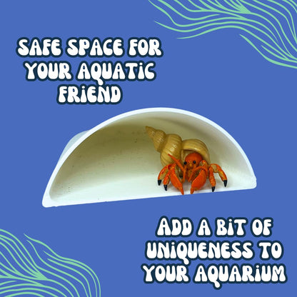 REEFSHAPE Aquarium or Terrarium Pocket Cave | Minimalist Shelter Cave for Fish, Shrimp, Reptiles, Amphibians, & More! | Made in USA