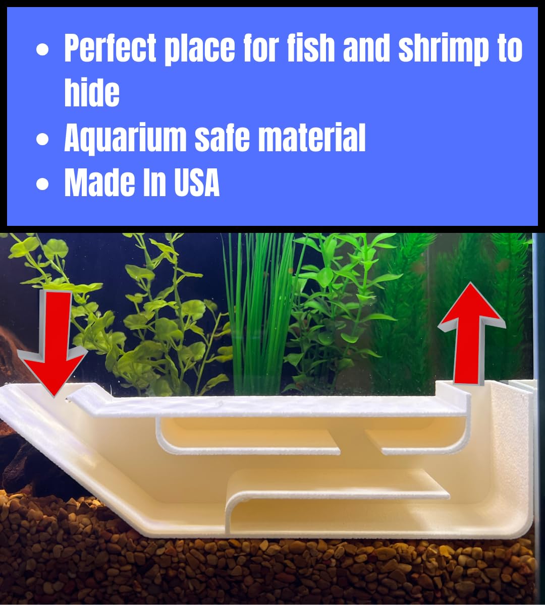Chatelet REEFSHAPE Aquarium X-Large Underground Tunnel | Fish & Shrimp Hideout for Aquariums | Unique Underground Viewing Tunnel | 9.75" X 2.5" | Made in USA (XL)