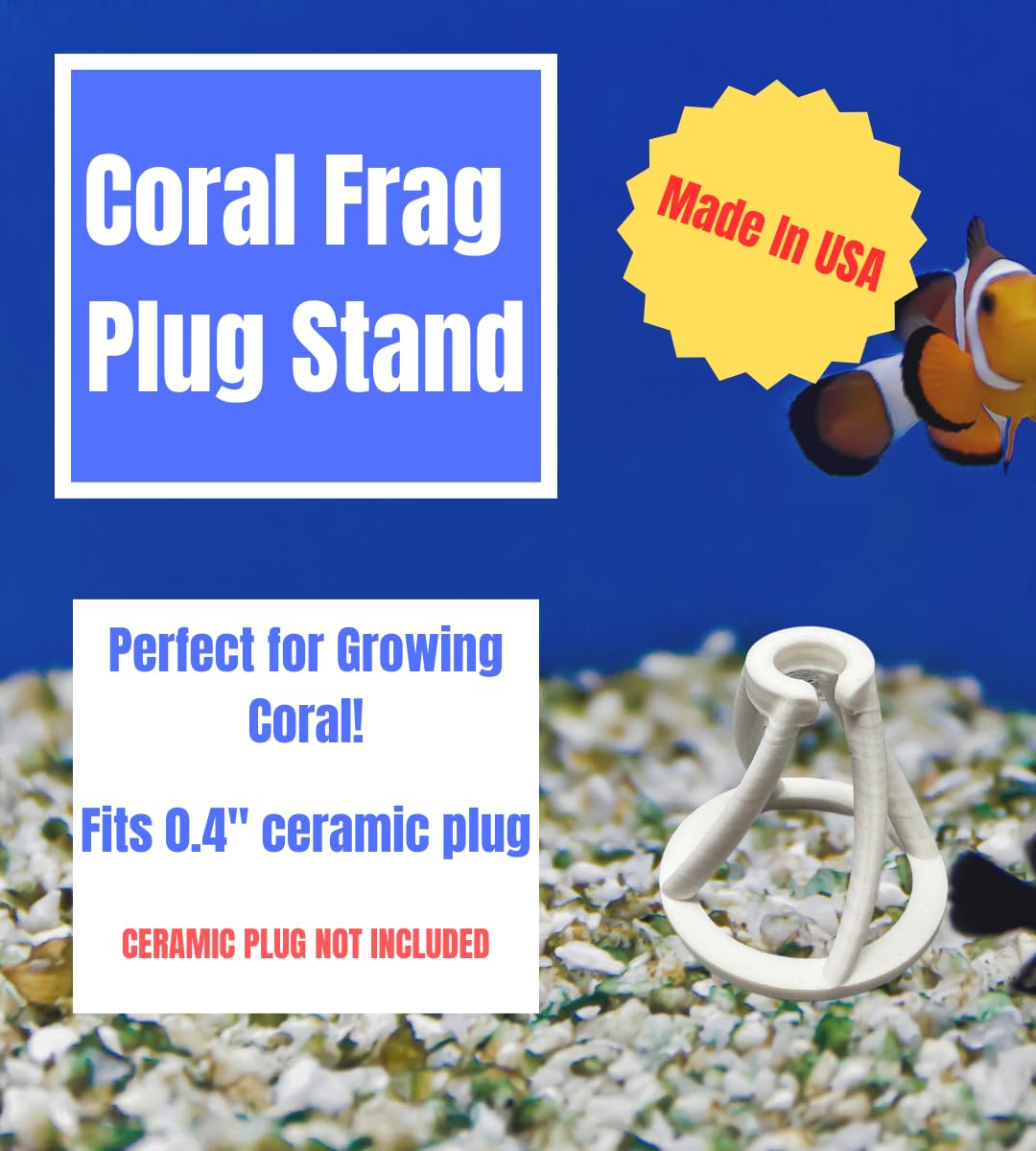 Chatelet REEFSHAPE Coral Frag Plug Stand for Coral Stability | 5 Pack Aquarium Substrate Frag Holder | Coral Protector Inserts | Made in USA