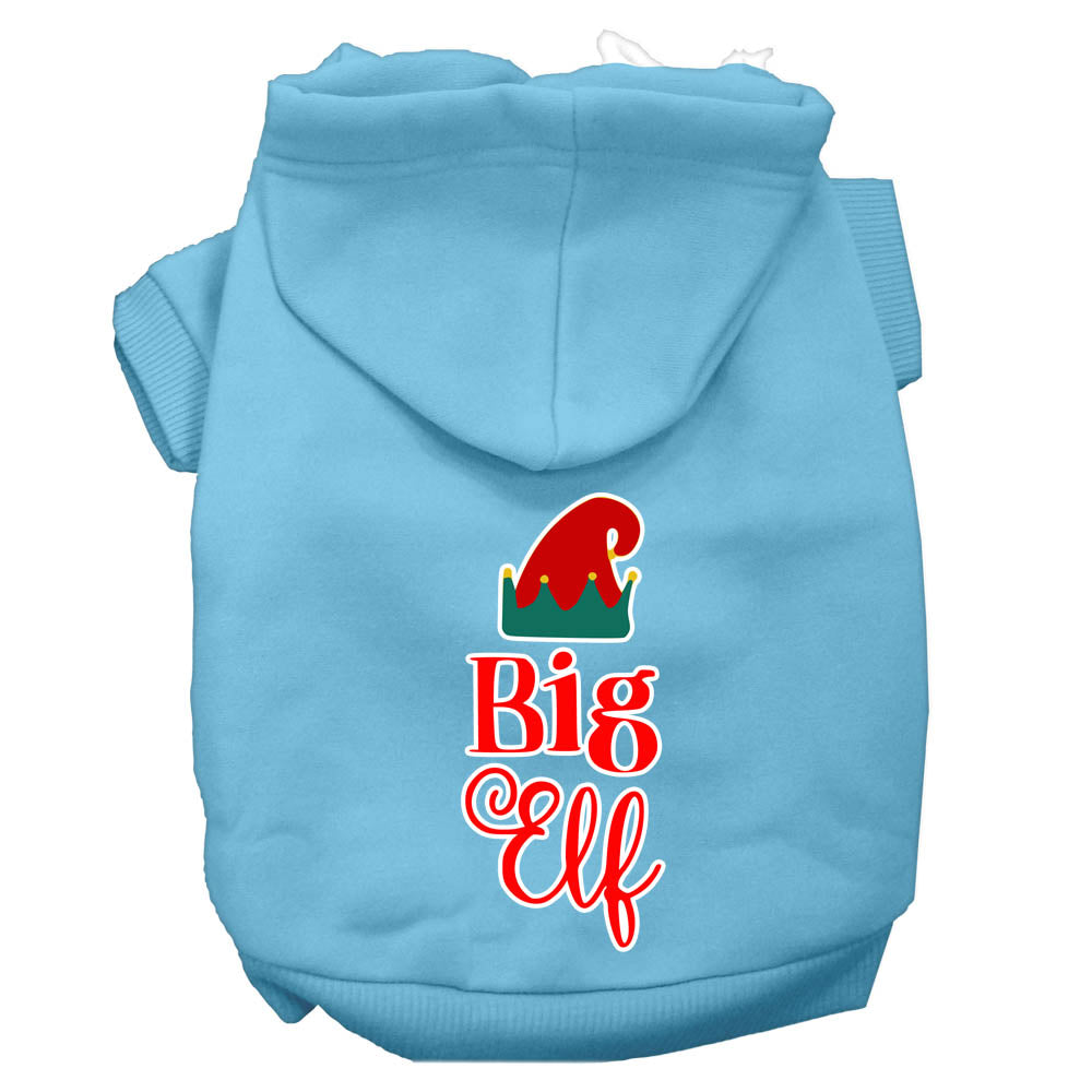 Christmas Pet Hoodie Screen Printed, "Big Elf"