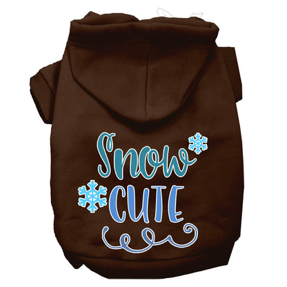 Christmas Pet Hoodie Screen Printed, "Snow Cute"