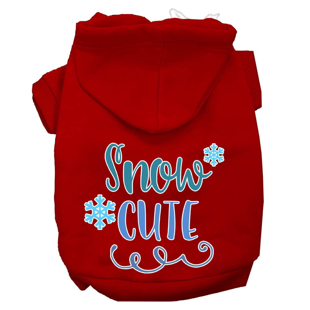 Christmas Pet Hoodie Screen Printed, "Snow Cute"
