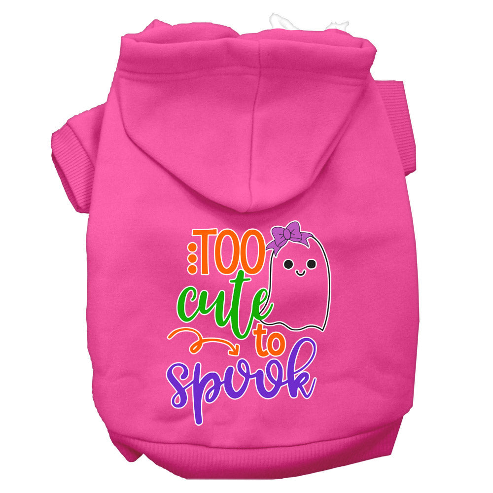 Halloween Pet Hoodie, "Too Cute To Spook Girly Ghost"