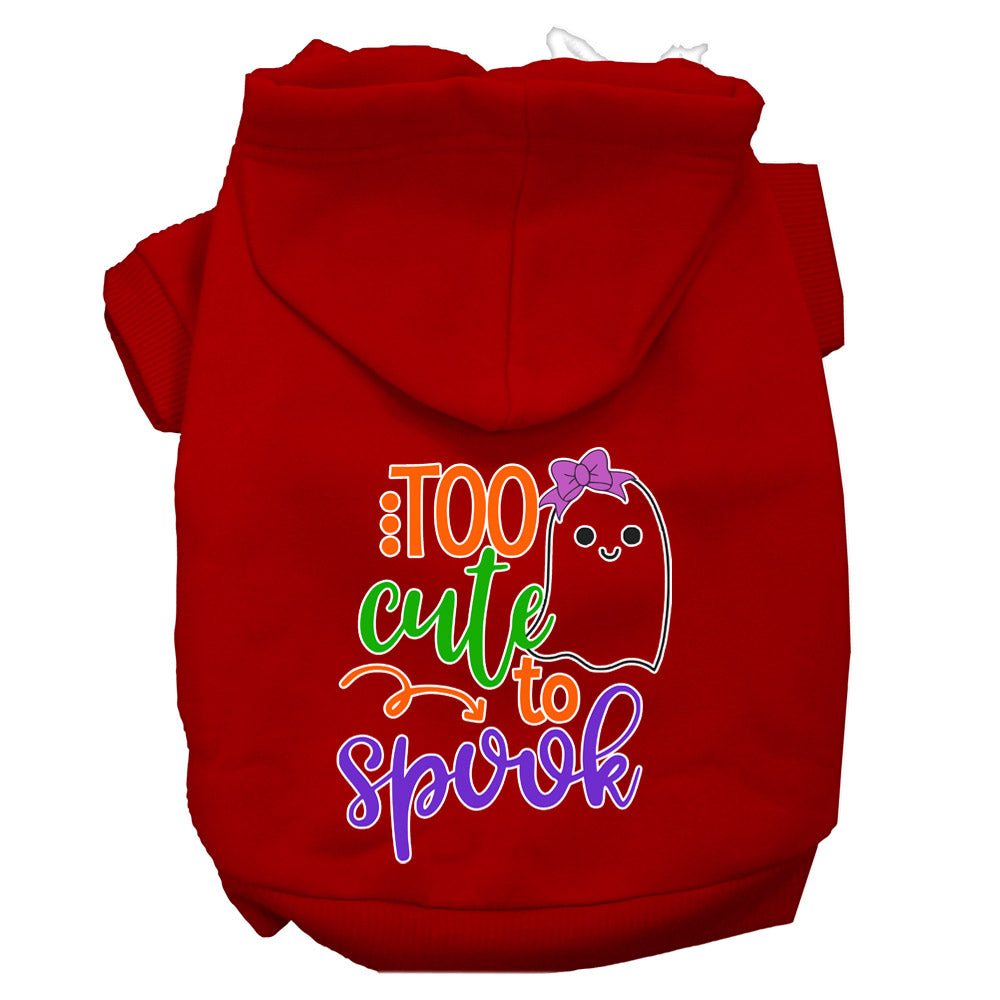 Halloween Pet Hoodie, "Too Cute To Spook Girly Ghost"