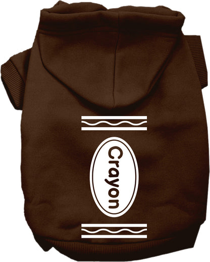 Halloween Pet Hoodie "Crayon Costume"