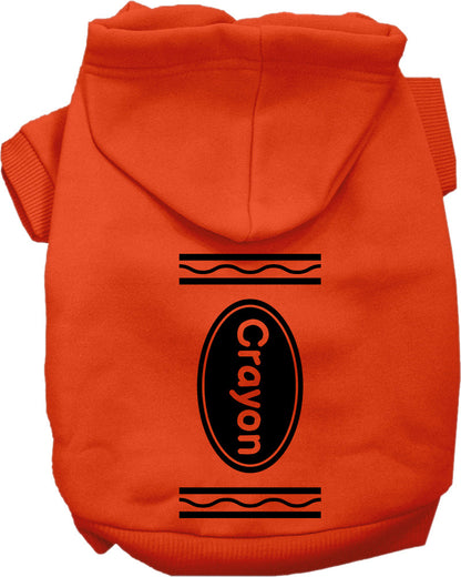 Halloween Pet Hoodie "Crayon Costume"