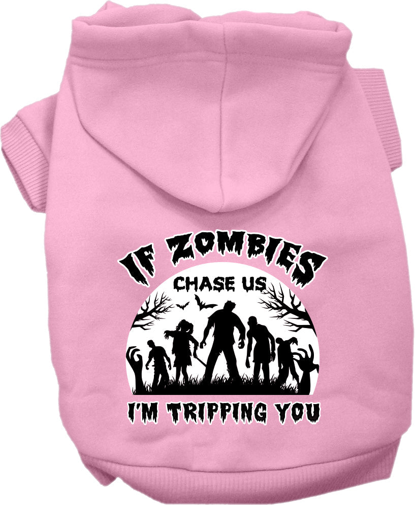 Halloween Pet Hoodie "If Zombies Chase Us, I'm Tripping You"