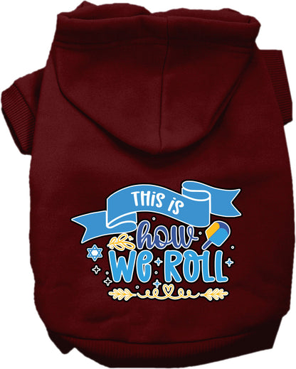 Hanukkah Pet, Dog and Cat Hoodie Screen Printed, "This Is How We Roll"