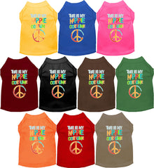 Fun Party and Halloween Cat or Dog Shirt for Pets "Hippie Costume"