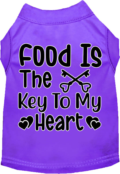 Fun Cat or Dog Shirt for Pets "Food is the Key"