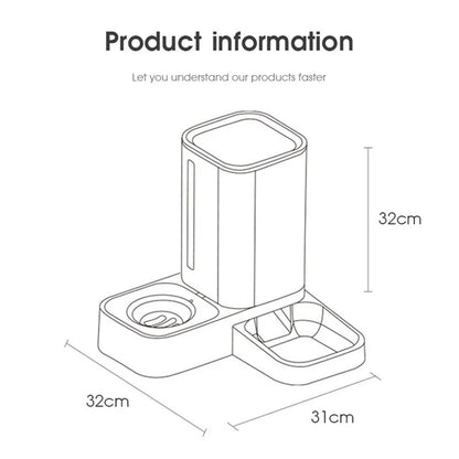 2 in 1 Automatic Auto Pet Feeder