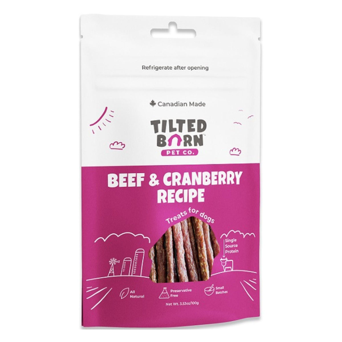 Tilted Barn Dog 3.53oz. Beef Cranberry (Case of 12)