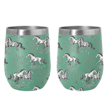 AWST Int'l 12 oz Stainless Steel Wine Tumbler-Lila Toile