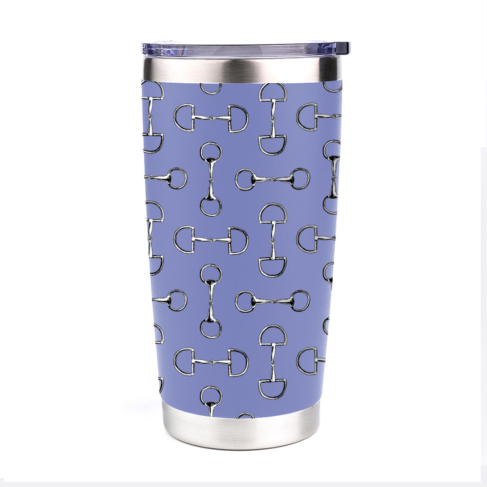 AWST Int'l 20 oz Stainless Steel Tumbler-Lila Vintage Snaffle Bit