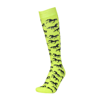 AWST Int'l Ladies "Lila" Galloping Horses Knee Socks - 6 Pack