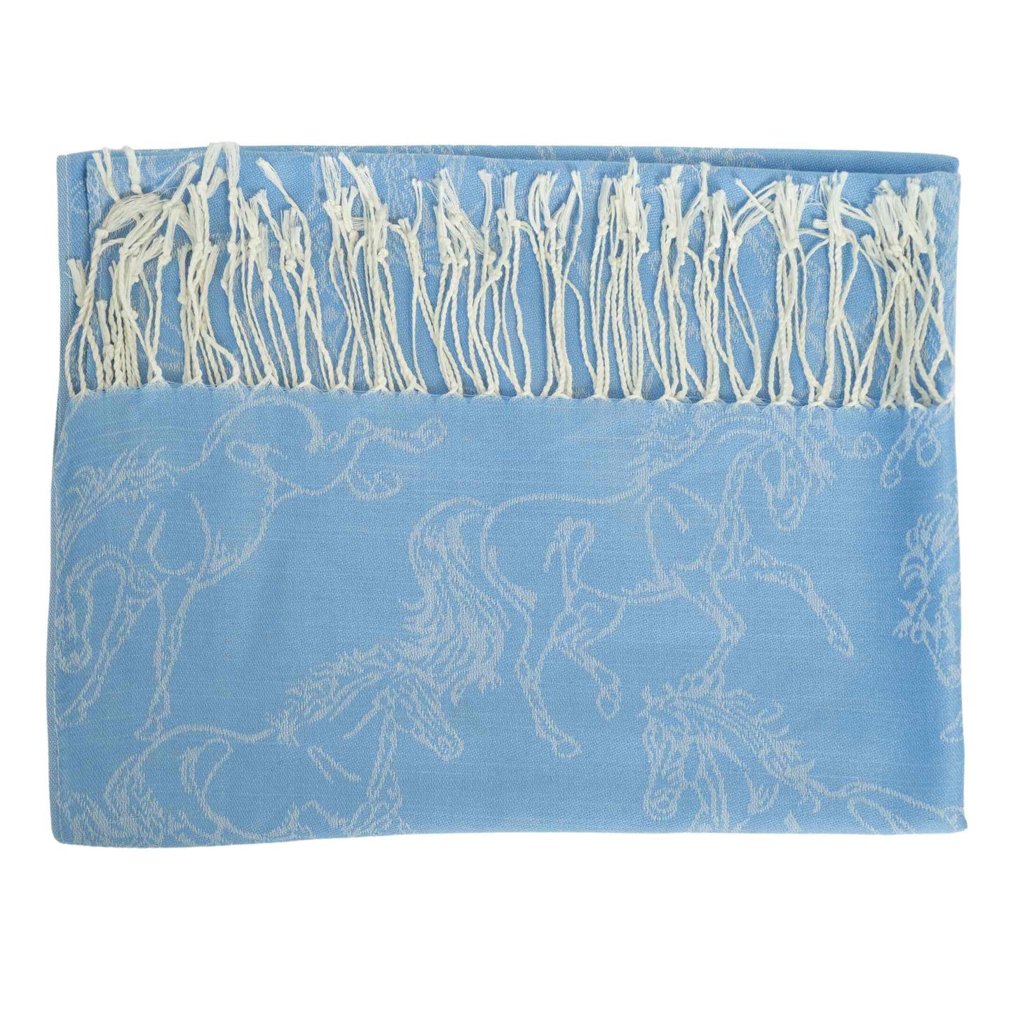 AWST Int'l Lila Linear Horses Pashmina Scarf