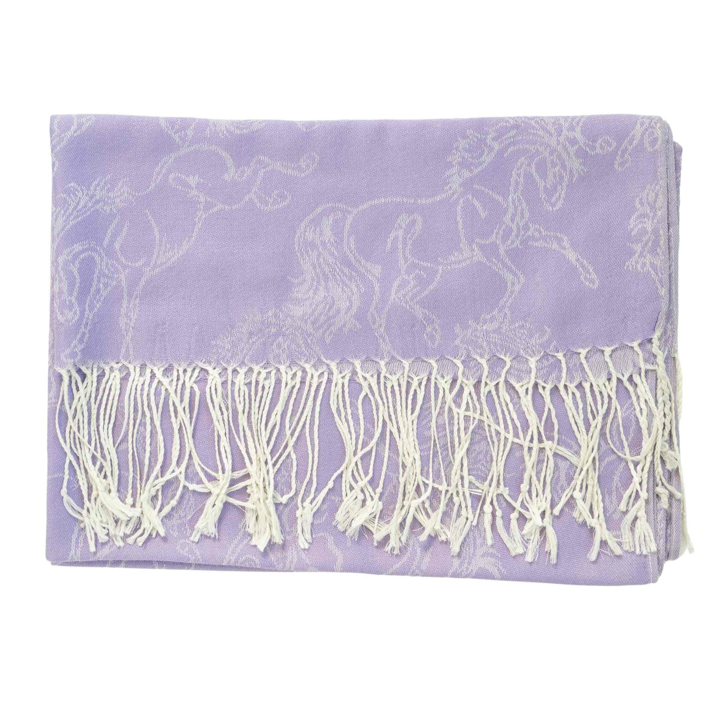 AWST Int'l Lila Linear Horses Pashmina Scarf