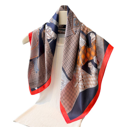 Awst Int'l Horses Gather Scarf 28" x 28"