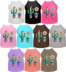 Adorable Cat or Dog Shirt for Pets "Don't Touch Me Cactus"