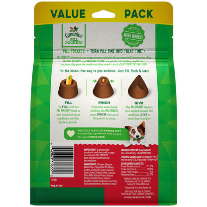 GREENIES PILL POCKETS Treats Hickory Smoke Flavor Capsule Size 15.8oz