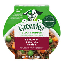 Greenies Smart Topper GrainFree Meal Compliment for Dogs Beef, Peas  Carrots, 10ea/2 oz