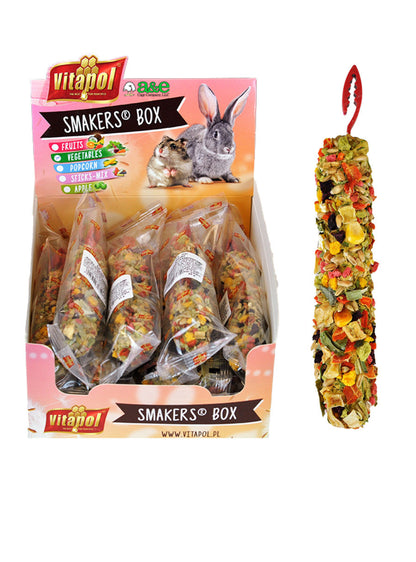 A&E Vitapol Smakers Small Animal Treat Stick Display Box Vegetable 12ct