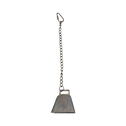 A&E Happy Beaks Silver Bird Bell on Chain Bird Toy Large