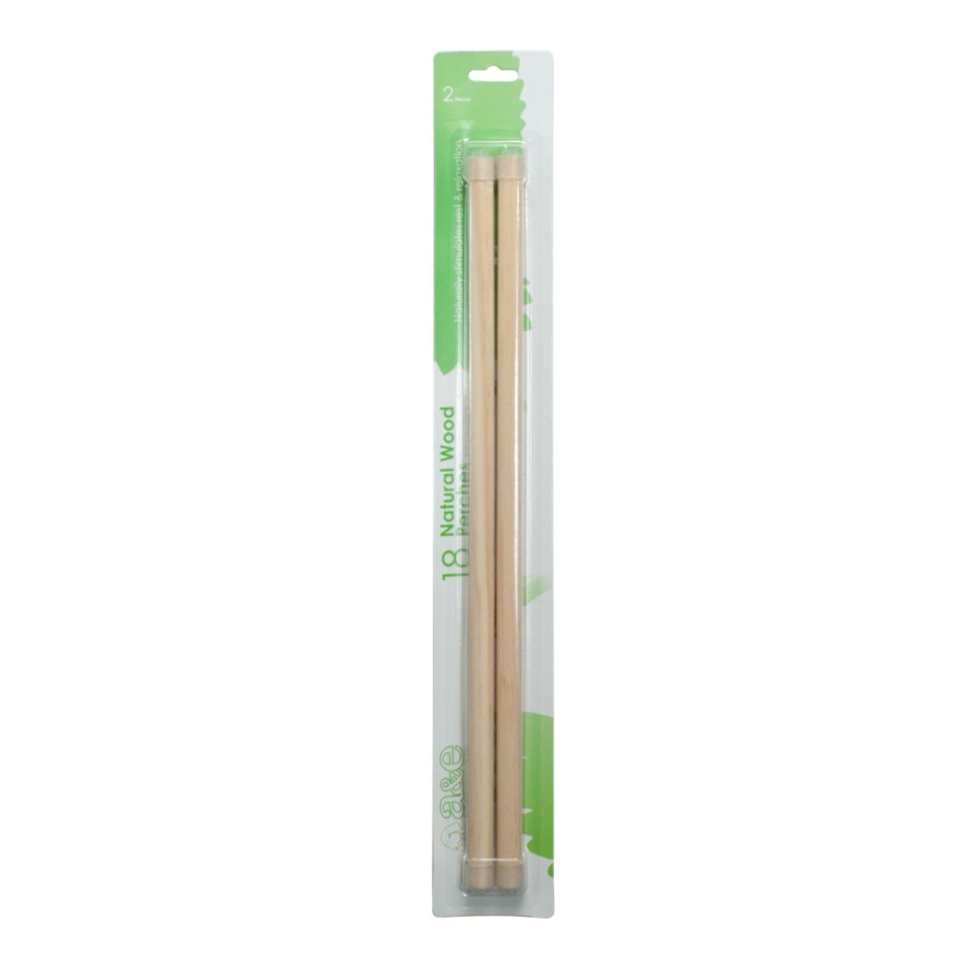 A & E Cages Wooden Replacement Bird Perch 1ea/2 pk, 16 in.