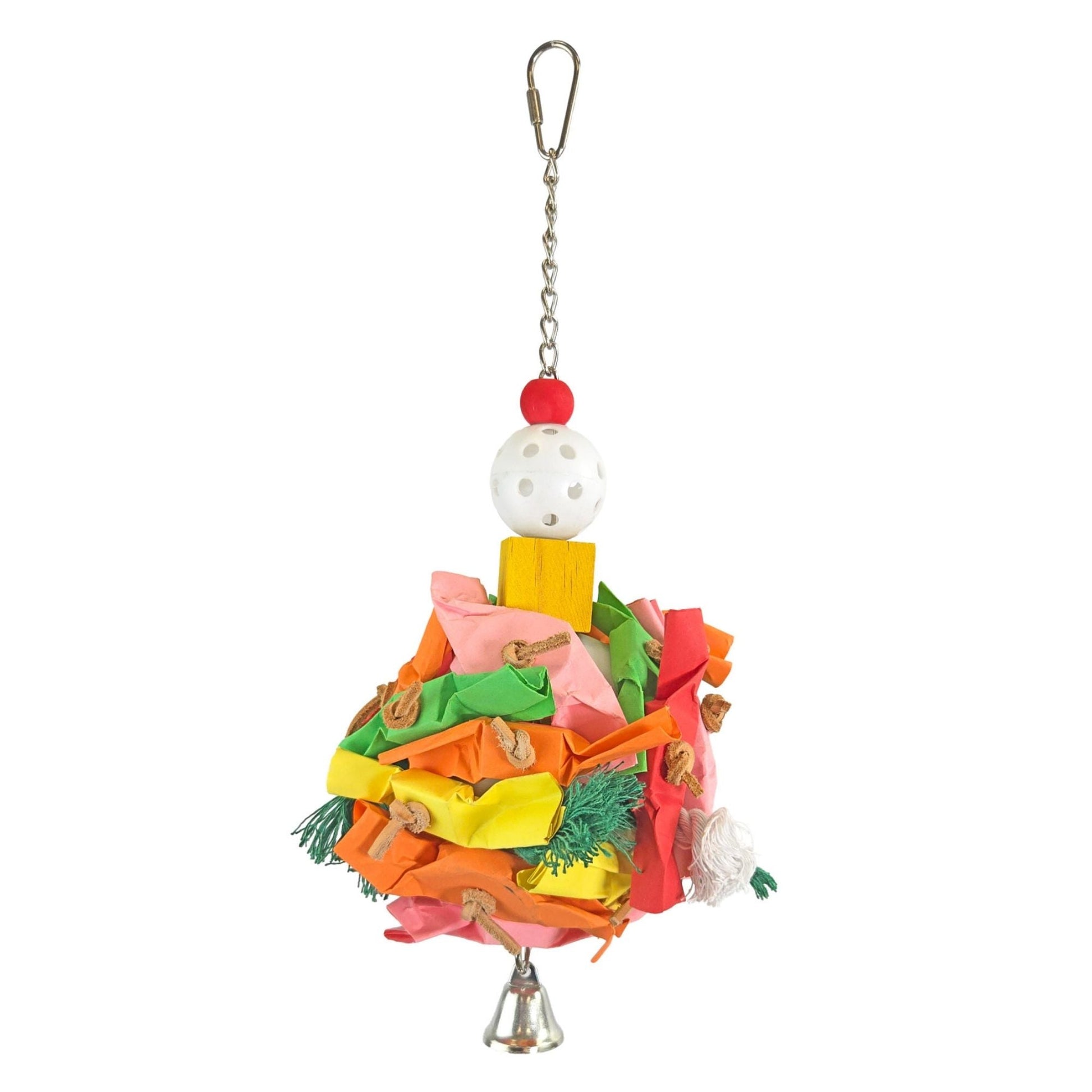 A & E Cages Happy Beaks Monster Ball w/ Bell Bird Toy 1ea