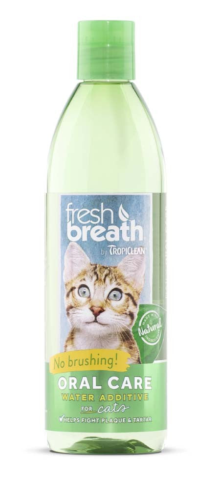 Fresh Breath by TropiClean Oral Care Water Additive for Cats, 16oz