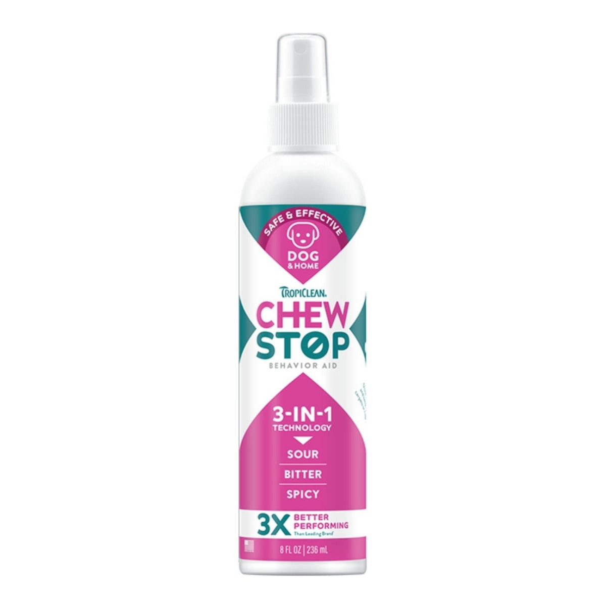 Tropiclean Dog Chew Stop Behavior Aid Dog & Home Spray 8oz.