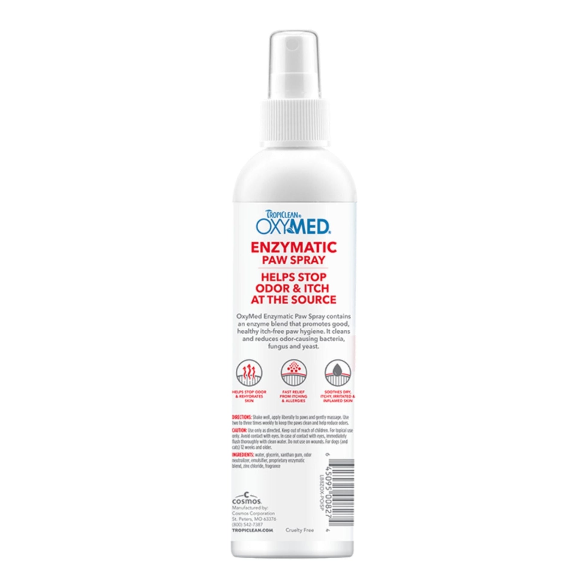 Tropiclean Oxymed Dog Enzymatic Paw Odor & Itch Spray 8oz.