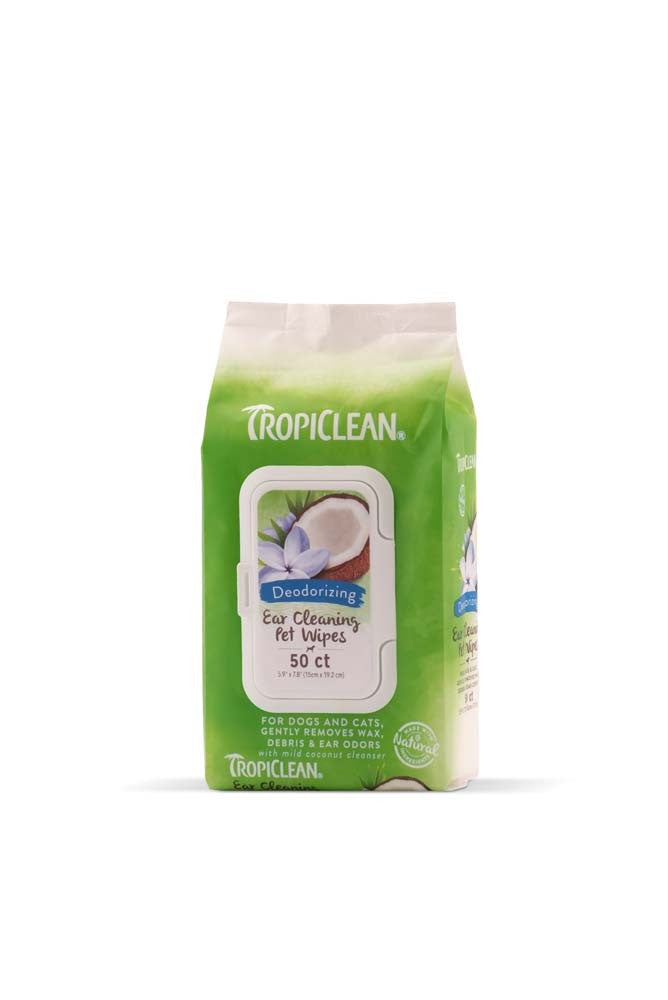 TropiClean Ear Cleansing Pet Wipes 50ct