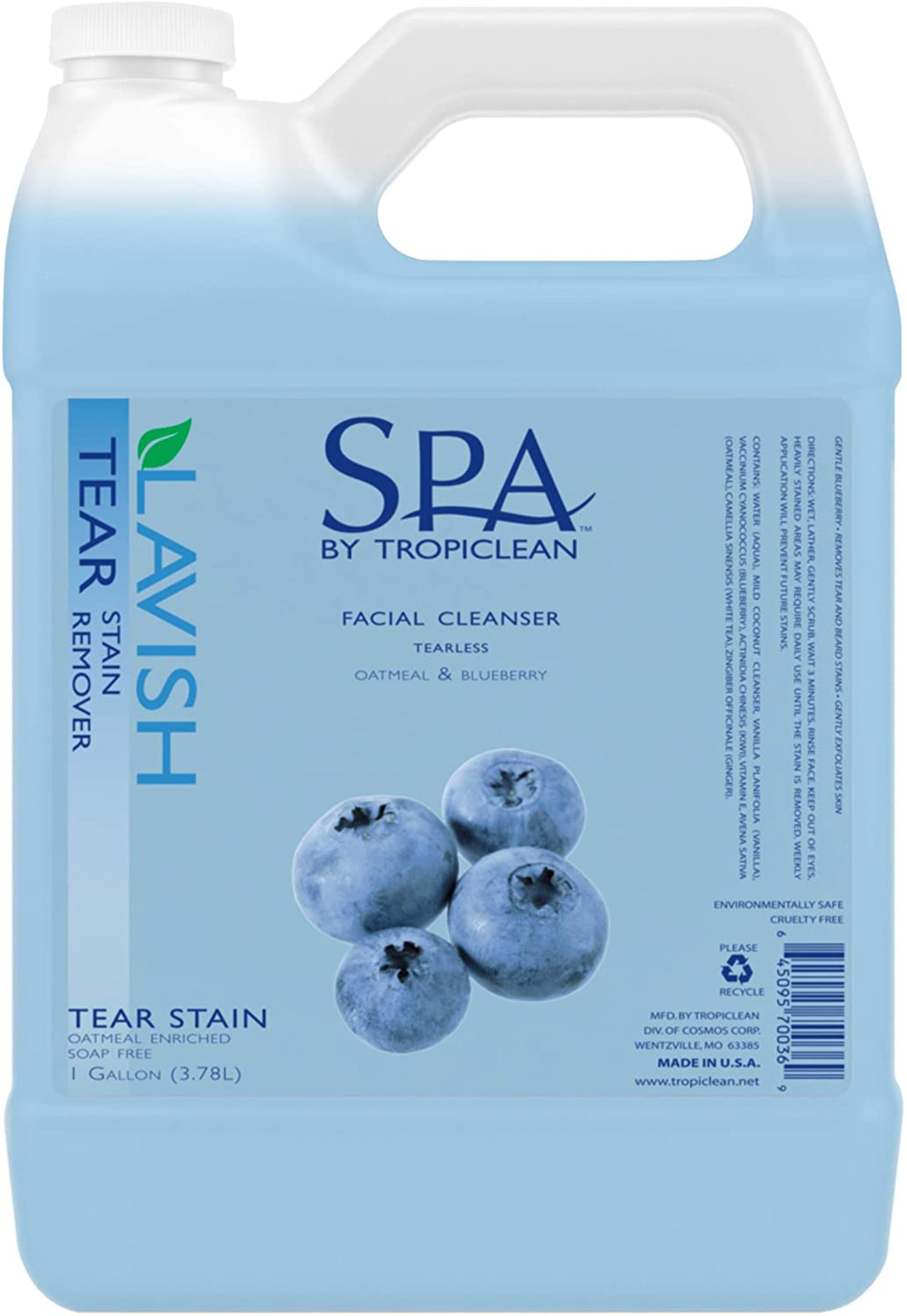 SPA by TropiClean Tear Stain Remover for Pets 1gal