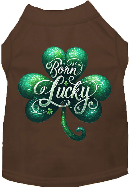 Adorable Cat or Dog Shirt for Pets "A's Born Lucky"