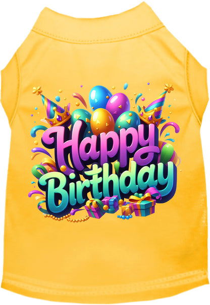 Party Cat or Dog Shirt for Pets "Happy Birthday"
