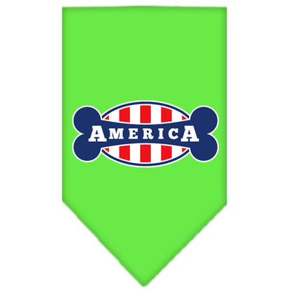 Pet and Dog Bandana Screen Printed, "Bonely In America"