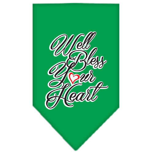 Pet and Dog Bandana Screen Printed, "Well Bless Your Heart"