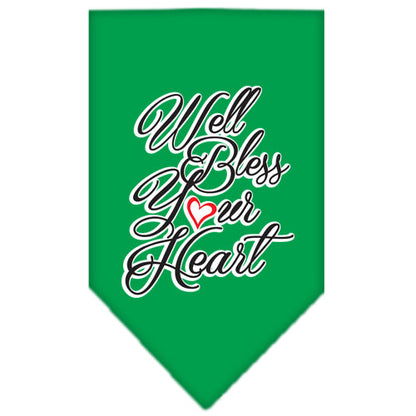 Pet and Dog Bandana Screen Printed, "Well Bless Your Heart"