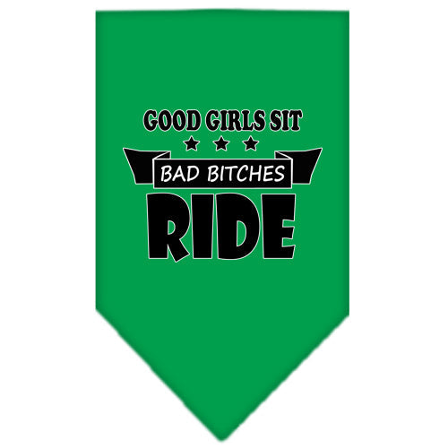 Pet and Dog Bandana Screen Printed, "Bitches Ride"