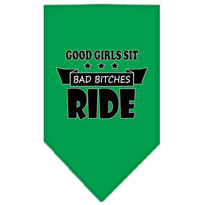 Pet and Dog Bandana Screen Printed, "Bitches Ride"