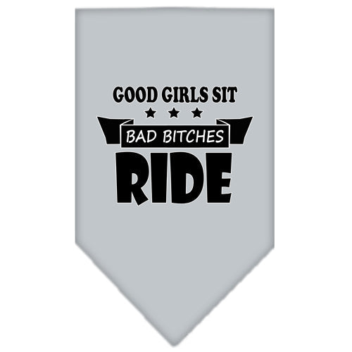 Pet and Dog Bandana Screen Printed, "Bitches Ride"