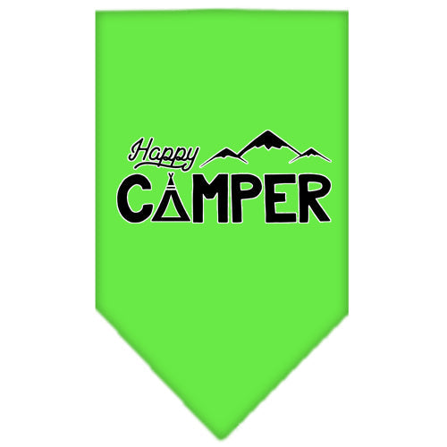 Pet and Dog Bandana Screen Printed, "Happy Camper"