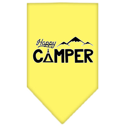Pet and Dog Bandana Screen Printed, "Happy Camper"