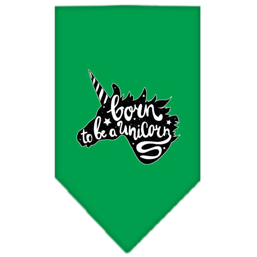 Pet and Dog Bandana Screen Printed, "Born To Be A Unicorn"